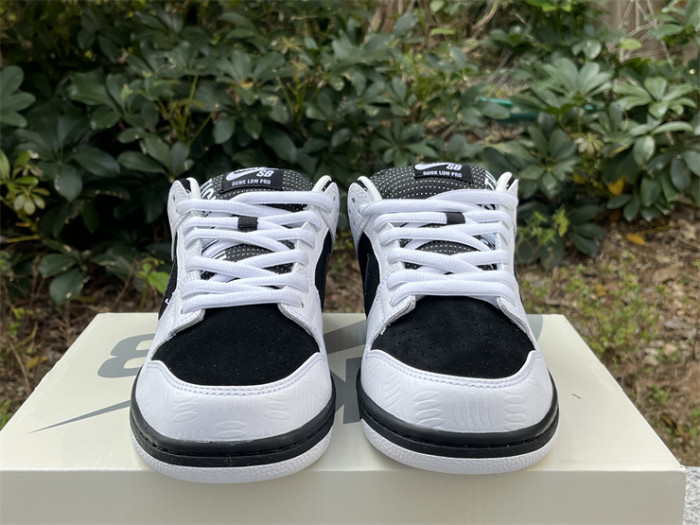 Authentic TIGHTBOOTH x Nike SB Dunk Low Pro Black and White