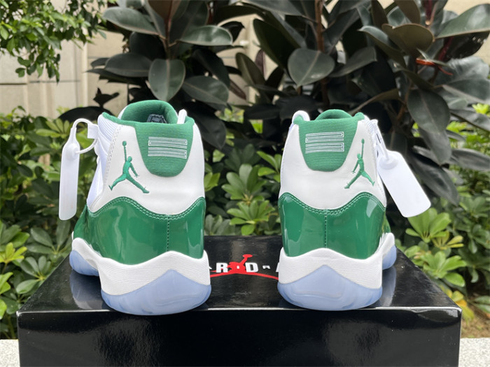 Authentic Air Jordan 11 White Green