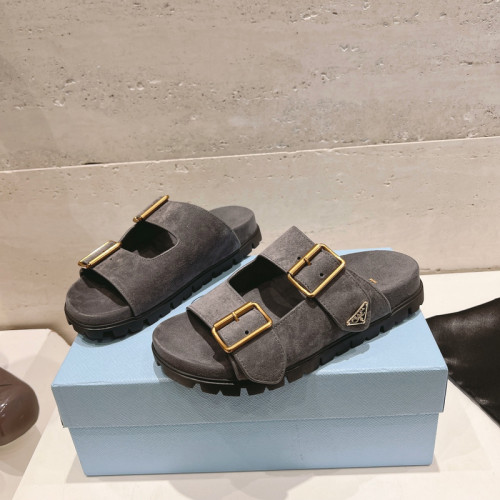 Prada women slippers 1：1 quality-085