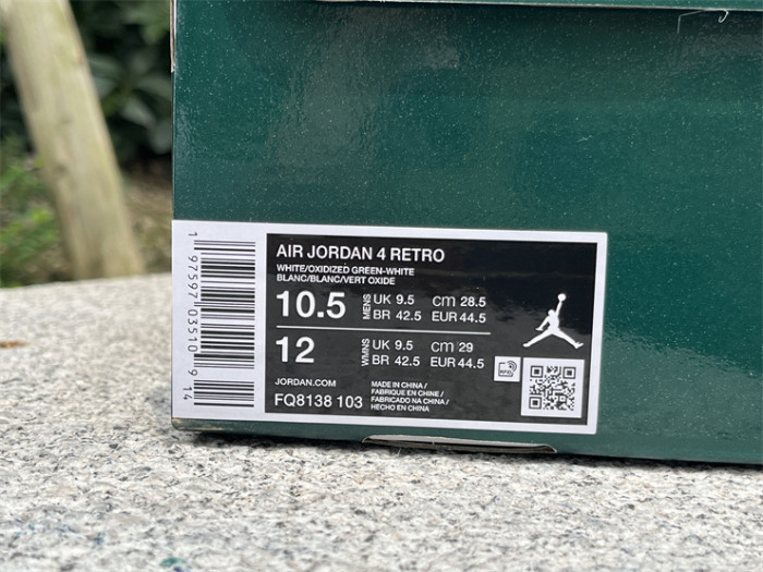 Authentic Air Jordan 4 Oxidized Green