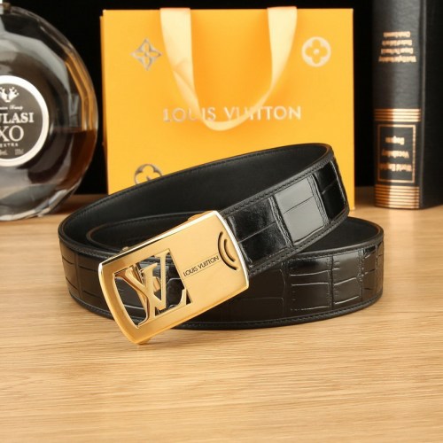 Super Perfect Quality LV Belts(100% Genuine Leather Steel Buckle)-4482