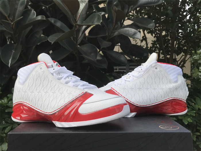 Authentic Air Jordan 23 White Varsity Red