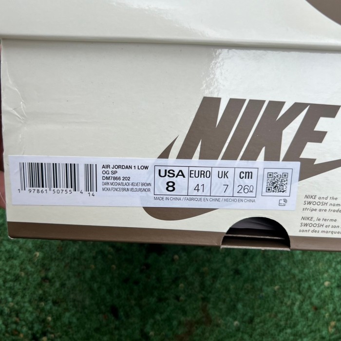 Authentic Travis Scott x Air Jordan 1 Low OG “Velvet Brown”