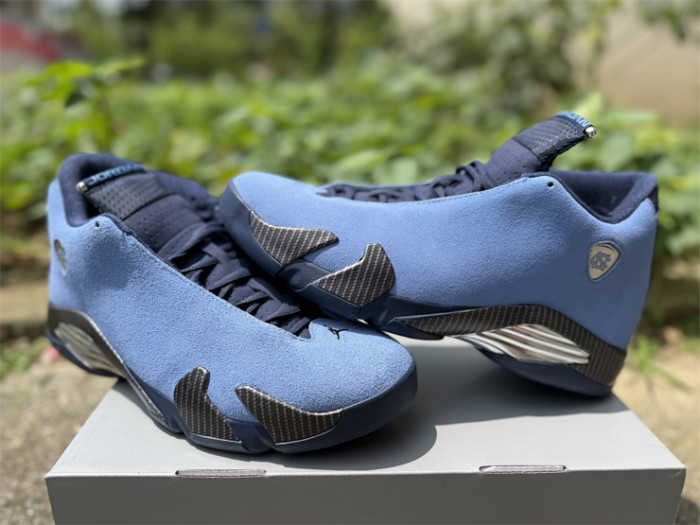 Authentic  Air Jordan 14 Howard PE Blue