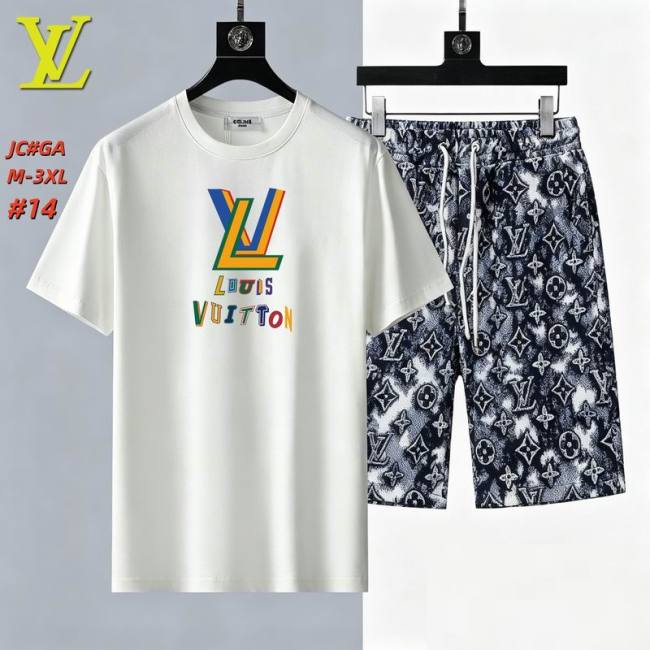 LV short sleeve men suit-321(M-XXXL)