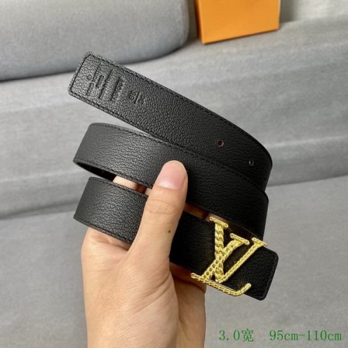 Super Perfect Quality LV Belts(100% Genuine Leather Steel Buckle)-3231