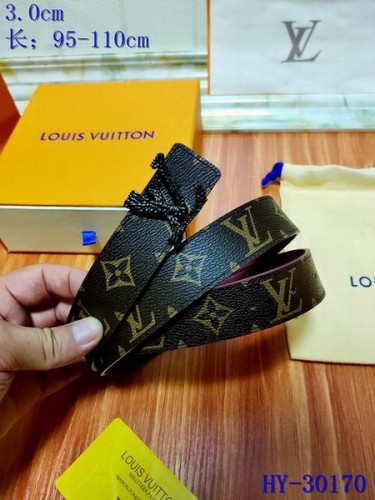 Super Perfect Quality LV Belts(100% Genuine Leather Steel Buckle)-3182