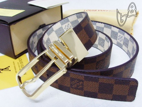Super Perfect Quality LV Belts(100% Genuine Leather Steel Buckle)-4163