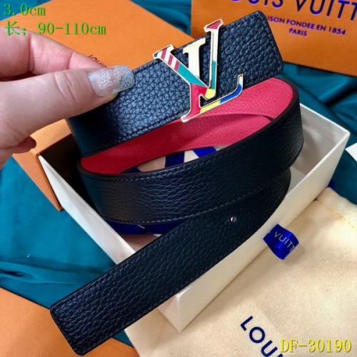 Super Perfect Quality LV Belts(100% Genuine Leather Steel Buckle)-3167