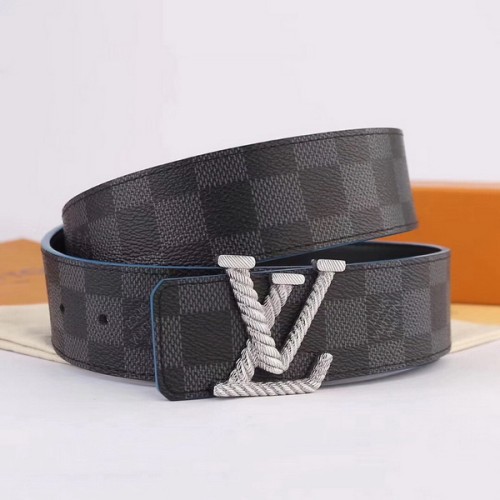 Super Perfect Quality LV Belts(100% Genuine Leather Steel Buckle)-4123