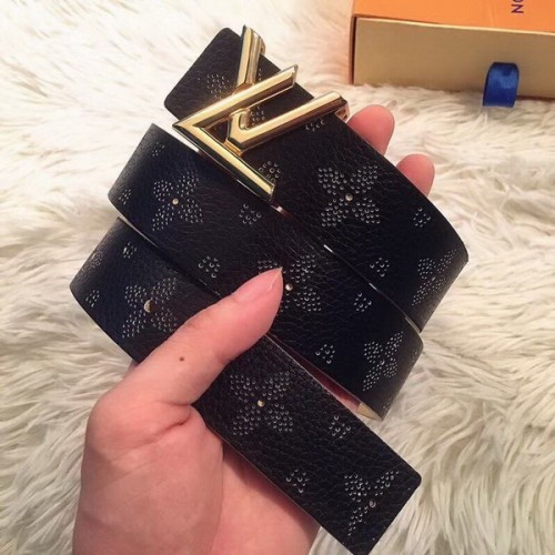 Super Perfect Quality LV Belts(100% Genuine Leather Steel Buckle)-3429