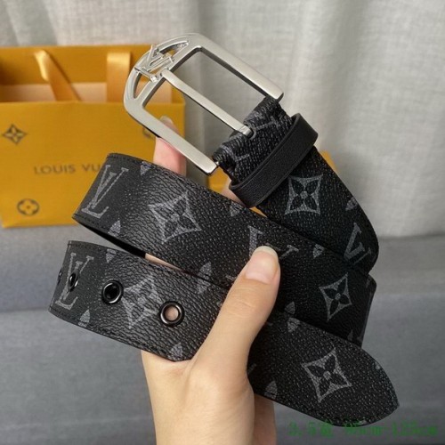 Super Perfect Quality LV Belts(100% Genuine Leather Steel Buckle)-3584