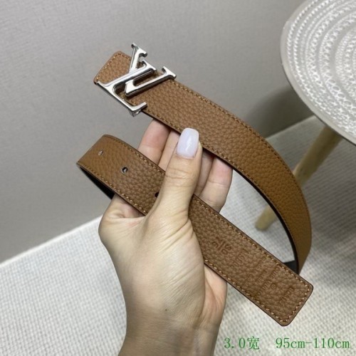 Super Perfect Quality LV Belts(100% Genuine Leather Steel Buckle)-3393