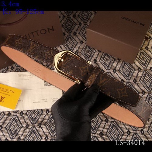 Super Perfect Quality LV Belts(100% Genuine Leather Steel Buckle)-3541