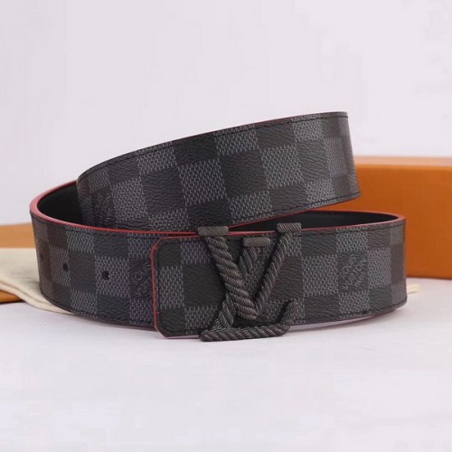 Super Perfect Quality LV Belts(100% Genuine Leather Steel Buckle)-4124
