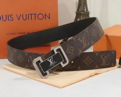 Super Perfect Quality LV Belts(100% Genuine Leather Steel Buckle)-3952