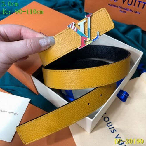 Super Perfect Quality LV Belts(100% Genuine Leather Steel Buckle)-3176