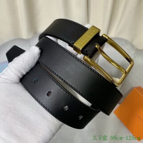 Super Perfect Quality LV Belts(100% Genuine Leather Steel Buckle)-3586