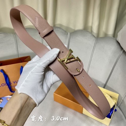 Super Perfect Quality LV Belts(100% Genuine Leather Steel Buckle)-3306