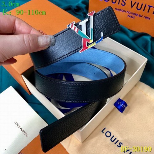 Super Perfect Quality LV Belts(100% Genuine Leather Steel Buckle)-3173