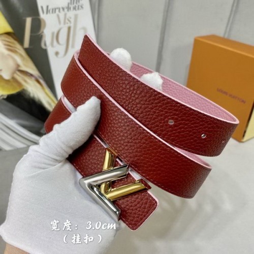 Super Perfect Quality LV Belts(100% Genuine Leather Steel Buckle)-3364