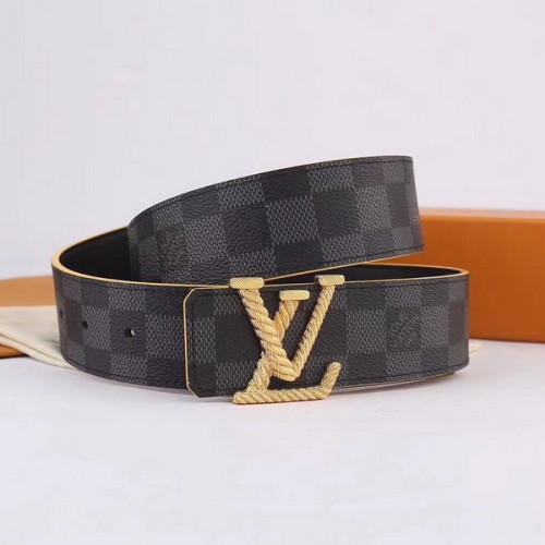Super Perfect Quality LV Belts(100% Genuine Leather Steel Buckle)-4125