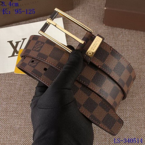 Super Perfect Quality LV Belts(100% Genuine Leather Steel Buckle)-3534
