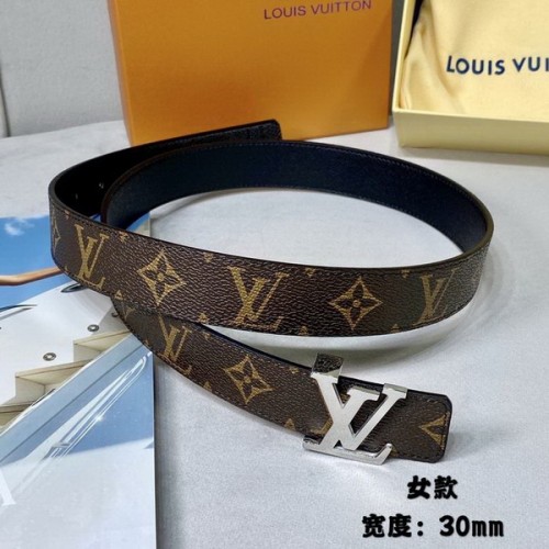 Super Perfect Quality LV Belts(100% Genuine Leather Steel Buckle)-3355