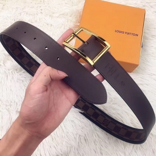 Super Perfect Quality LV Belts(100% Genuine Leather Steel Buckle)-4102
