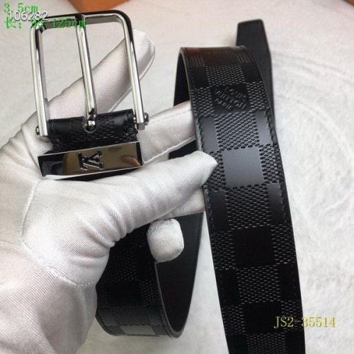 Super Perfect Quality LV Belts(100% Genuine Leather Steel Buckle)-3619