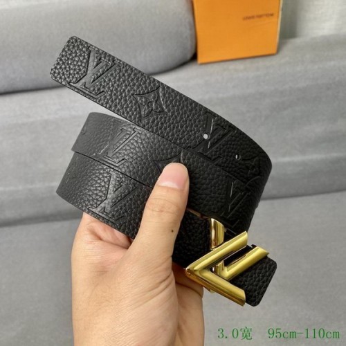 Super Perfect Quality LV Belts(100% Genuine Leather Steel Buckle)-3229
