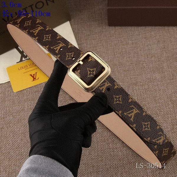 Super Perfect Quality LV Belts(100% Genuine Leather Steel Buckle)-3147