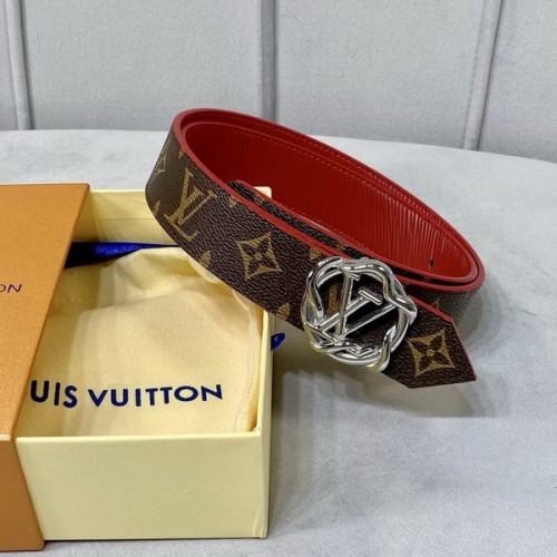 Super Perfect Quality LV Belts(100% Genuine Leather Steel Buckle)-3367