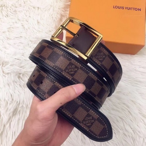 Super Perfect Quality LV Belts(100% Genuine Leather Steel Buckle)-4103