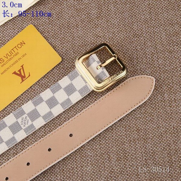 Super Perfect Quality LV Belts(100% Genuine Leather Steel Buckle)-3151