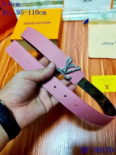 Super Perfect Quality LV Belts(100% Genuine Leather Steel Buckle)-3187