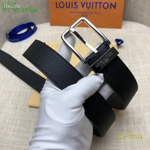 Super Perfect Quality LV Belts(100% Genuine Leather Steel Buckle)-3616