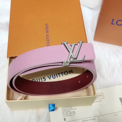 Super Perfect Quality LV Belts(100% Genuine Leather Steel Buckle)-3277