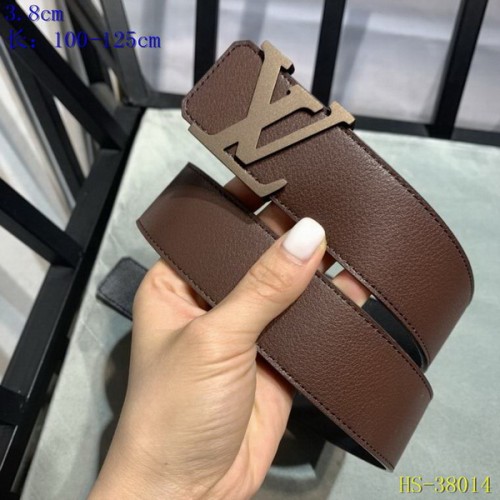 Super Perfect Quality LV Belts(100% Genuine Leather Steel Buckle)-3629