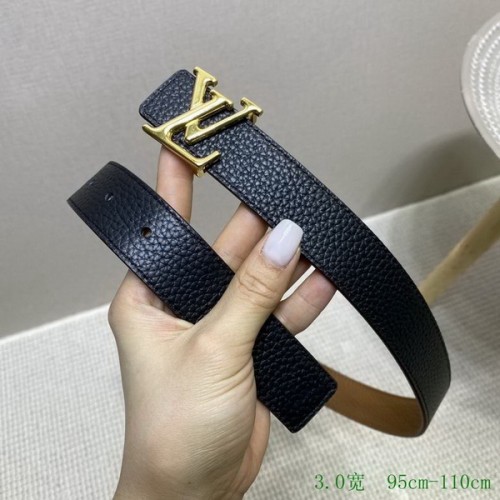 Super Perfect Quality LV Belts(100% Genuine Leather Steel Buckle)-3394