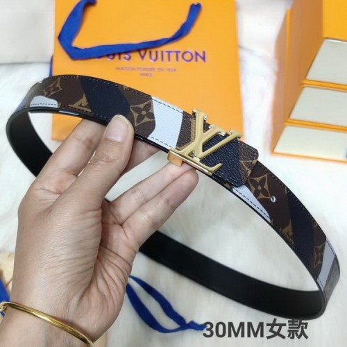 Super Perfect Quality LV Belts(100% Genuine Leather Steel Buckle)-3346