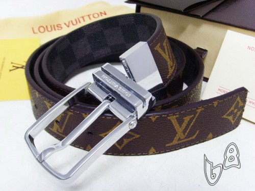 Super Perfect Quality LV Belts(100% Genuine Leather Steel Buckle)-4161