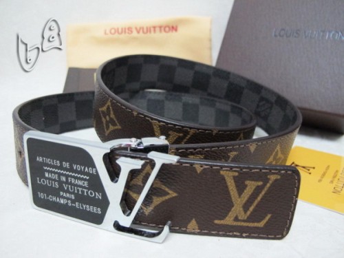 Super Perfect Quality LV Belts(100% Genuine Leather Steel Buckle)-4151