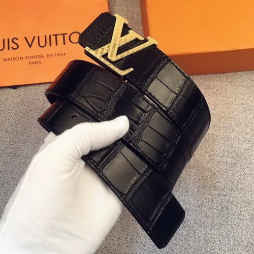 Super Perfect Quality LV Belts(100% Genuine Leather Steel Buckle)-3766