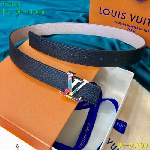 Super Perfect Quality LV Belts(100% Genuine Leather Steel Buckle)-3170