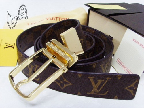 Super Perfect Quality LV Belts(100% Genuine Leather Steel Buckle)-4165