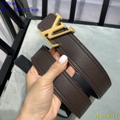 Super Perfect Quality LV Belts(100% Genuine Leather Steel Buckle)-3631