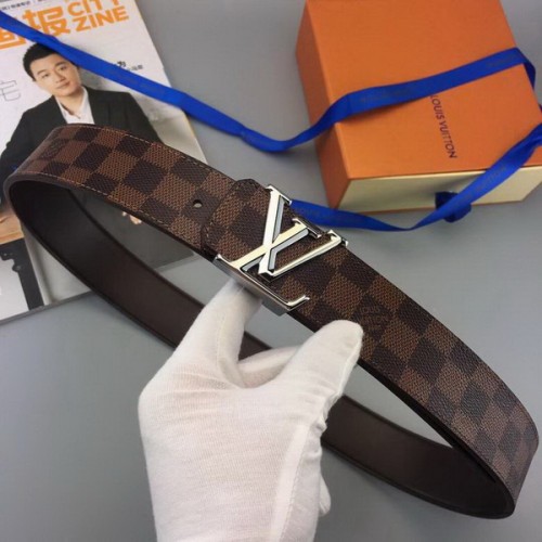 Super Perfect Quality LV Belts(100% Genuine Leather Steel Buckle)-3782