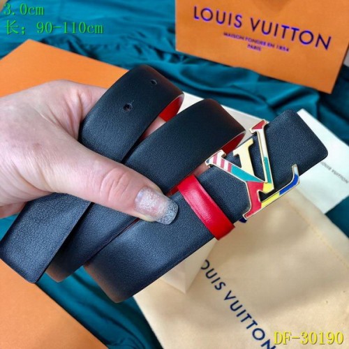 Super Perfect Quality LV Belts(100% Genuine Leather Steel Buckle)-3180