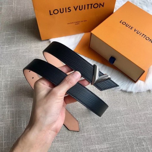 Super Perfect Quality LV Belts(100% Genuine Leather Steel Buckle)-3503